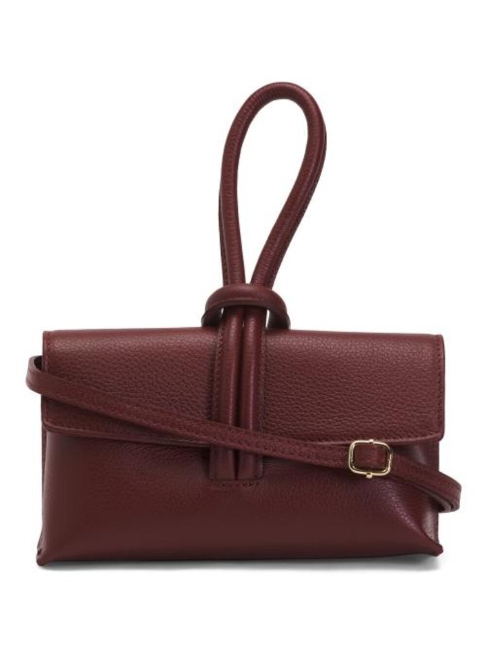 LA FEMME Made In Italy Leather Wrist Clutch